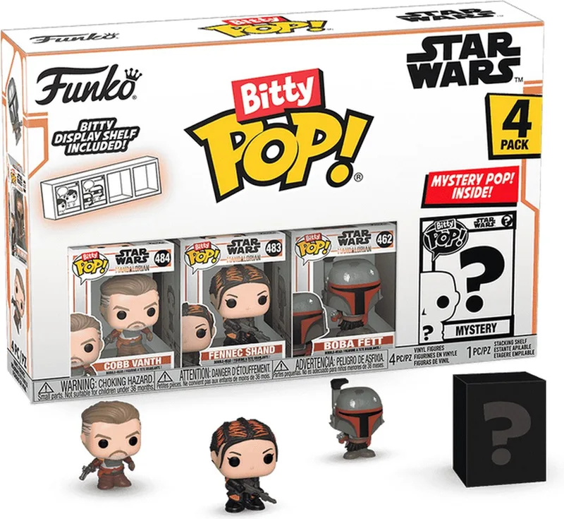 Star Wars: The Mandalorian Funko Bitty Pop! 4-Pack: Cobb Vanth / Fennec Shand / Boba Fett van Funko – productfoto