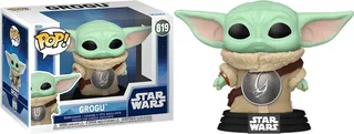 Star Wars The Mandalorian Funko Pop Vinyl: Grogu (with Crest) van Funko – productfoto 2 van 2