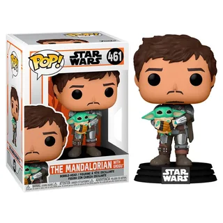 Star Wars The Mandalorian Funko Pop Vinyl: The Mandalorian with Grogu by Funko – product photo 3 of 3