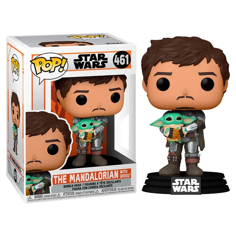 Star Wars The Mandalorian Funko Pop Vinyl: The Mandalorian with Grogu by Funko – product photo 3 of 3