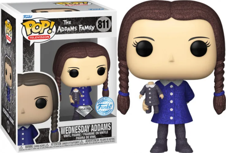 The Addams Family Classic Funko Pop Vinyl: Wednesday Addams (Diamond Glitter) van Funko – productfoto