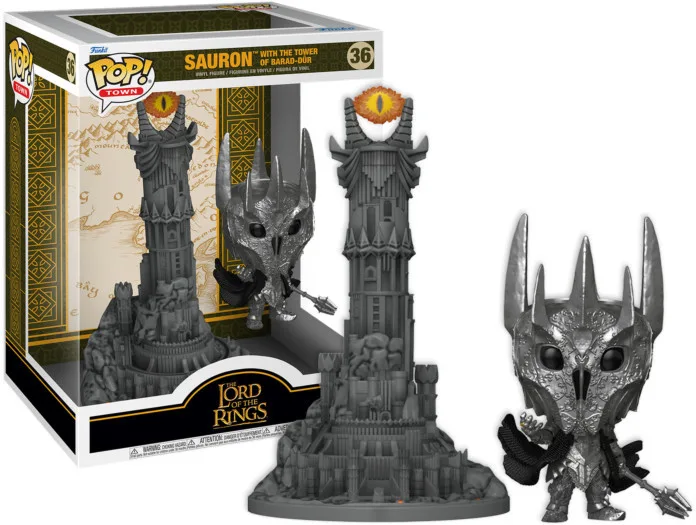 The Lord of The Rings Funko Pop Town Vinyl: Sauron with the Tower of Barad-Dûr (36) by Funko – product photo