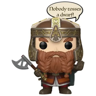 The Lord of the Rings Funko Pop Vinyl: Gimli (Nobody tosses a Dwarf!) by Funko – product photo 2 of 2