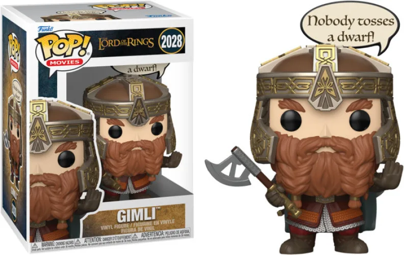 The Lord of the Rings Funko Pop Vinyl: Gimli (Nobody tosses a Dwarf!) by Funko – product photo 1 of 2