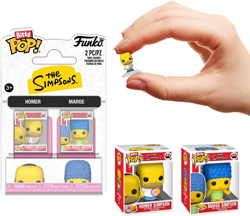 The Simpsons Funko Bitty Pop! 2-Pack: Homer & Marge van Funko – productfoto 1 van 3