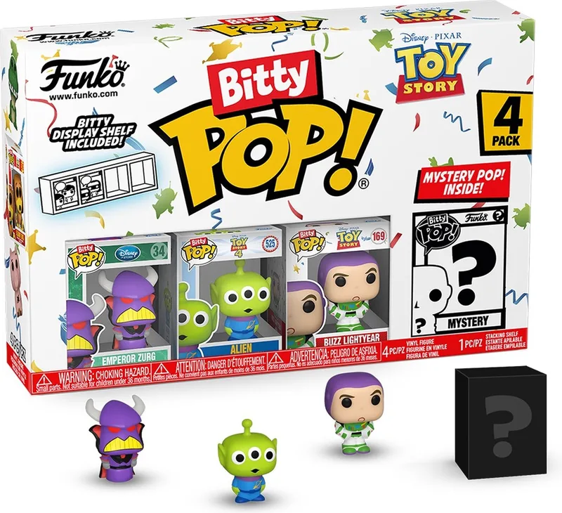 Toy Story Funko Bitty Pop! 4-Pack: Emperor Zurg / Alien / Buzz Lightyear van Funko – productfoto
