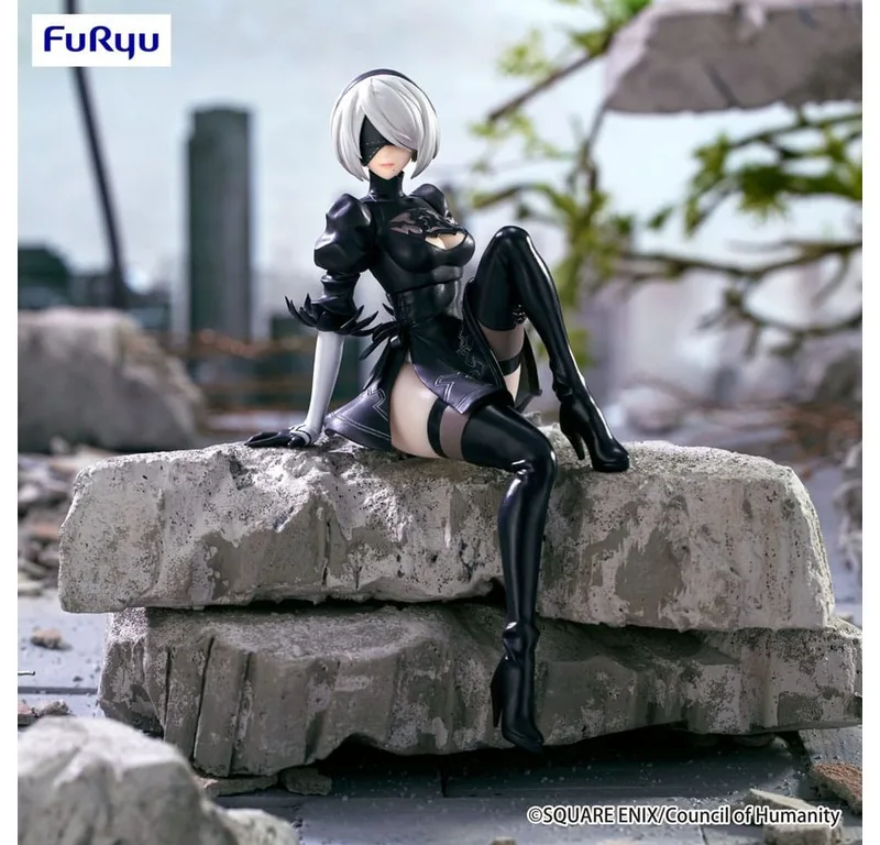 NieR Automata: Ver.1.1A Noodle Stopper Figure - 2B (YoRHa No.2 Type B) van FuRyu – productfoto 3 van 5