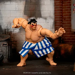 Ultra Street Fighter II: The Final Challengers Action Figure - E. Honda van Jada Toys – productfoto 5 van 6