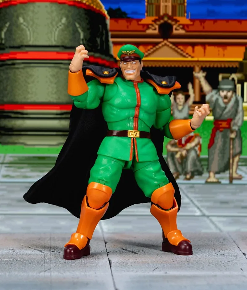 Ultra Street Fighter II: The Final Challengers Action Figure - M. Bison (Green) van Jada Toys – productfoto