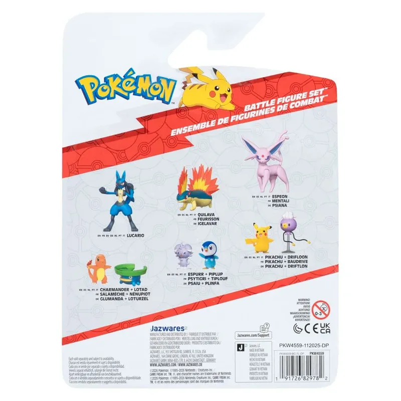 Pokemon Battle Feature Figure Set - Squirtle, Greavard & Bellossom van Jazwares – productfoto 4 van 6