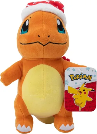 Pokemon Pluche - Charmander with Christmas Hat van Jazwares – productfoto 1 van 3