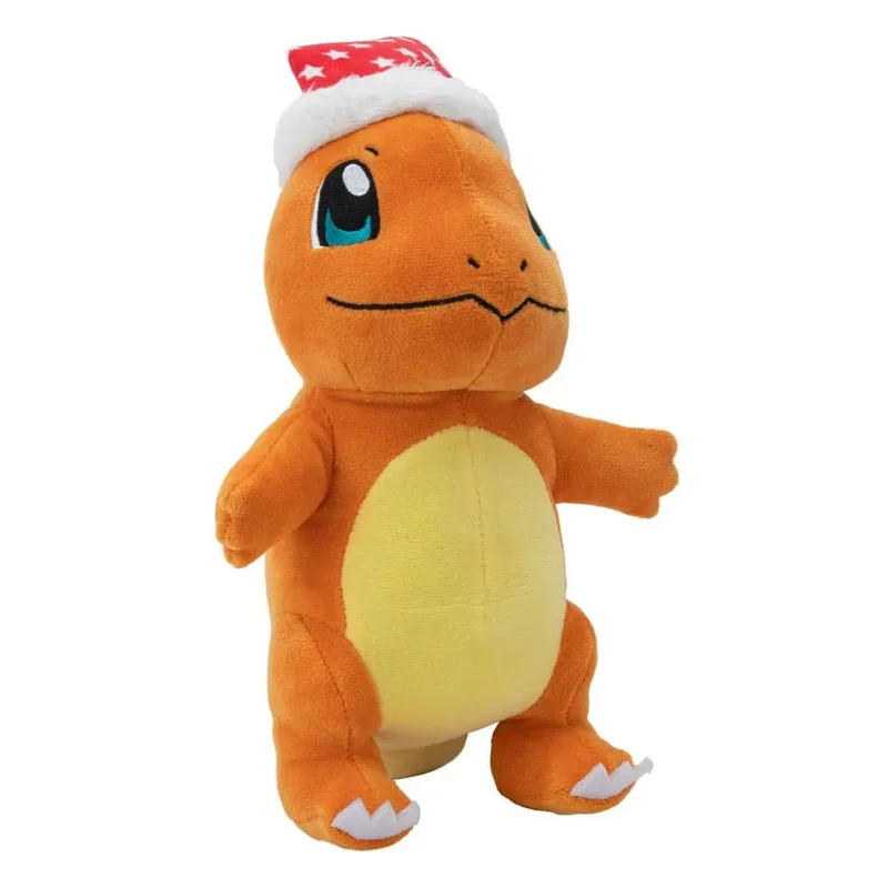 Pokemon Pluche - Charmander with Christmas Hat van Jazwares – productfoto 3 van 3