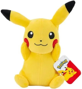 Pokemon Pluche - Pikachu Holding Cheeks van Jazwares – productfoto 1 van 3