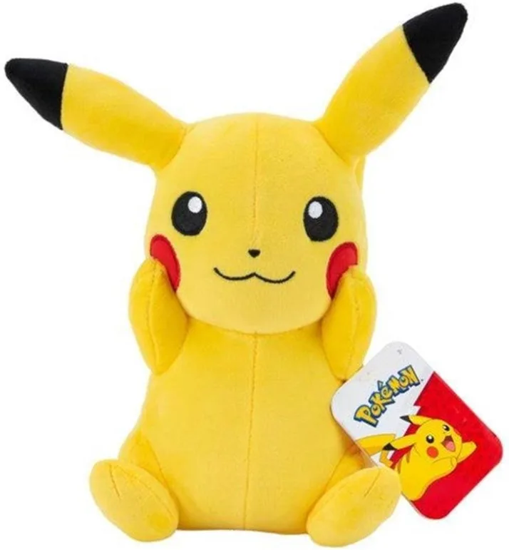 Pokemon Pluche - Pikachu Holding Cheeks van Jazwares – productfoto 1 van 3