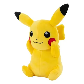 Pokemon Pluche - Pikachu Holding Cheeks van Jazwares – productfoto 3 van 3