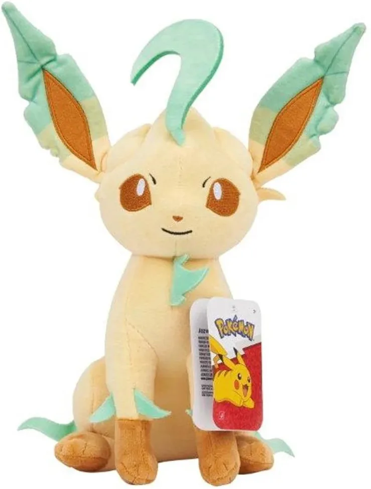 Pokemon Pluche - Sitting Leafeon (Version B) van Jazwares – productfoto