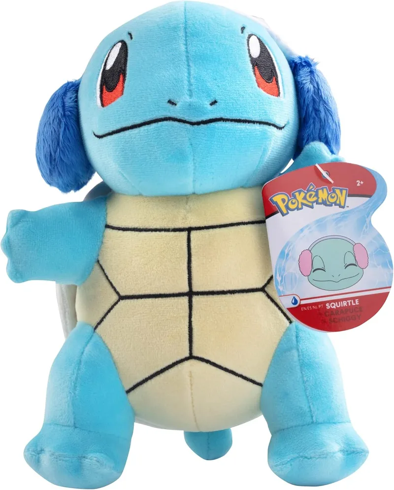Pokemon Pluche - Squirtle with Ear Muff by Jazwares – product photo