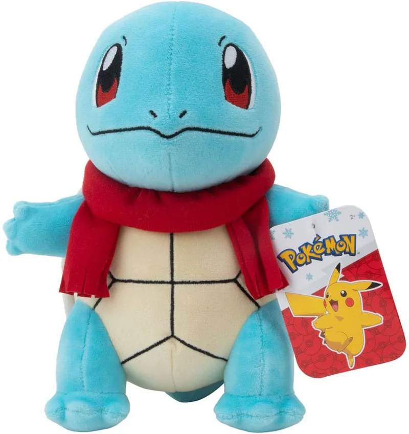 Pokemon Pluche - Winter Squirtle with Scarf van Jazwares – productfoto