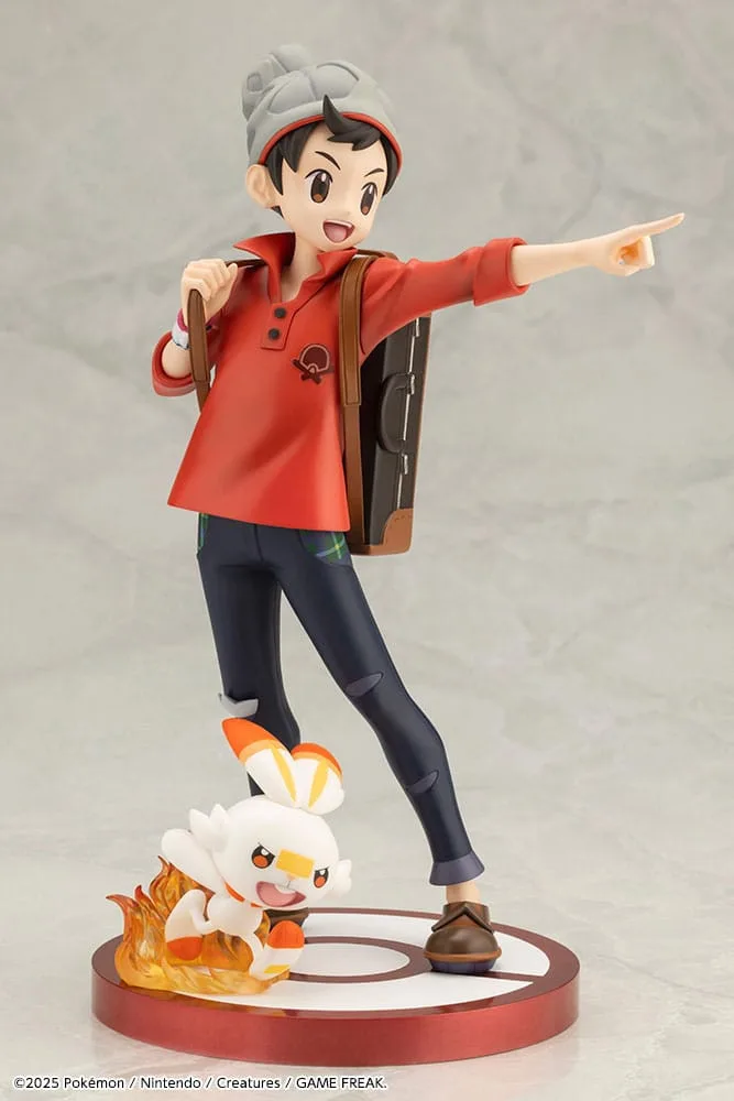 Pokémon ARTFX J Figure - Victor & Scorbunny van Kotobukiya – productfoto