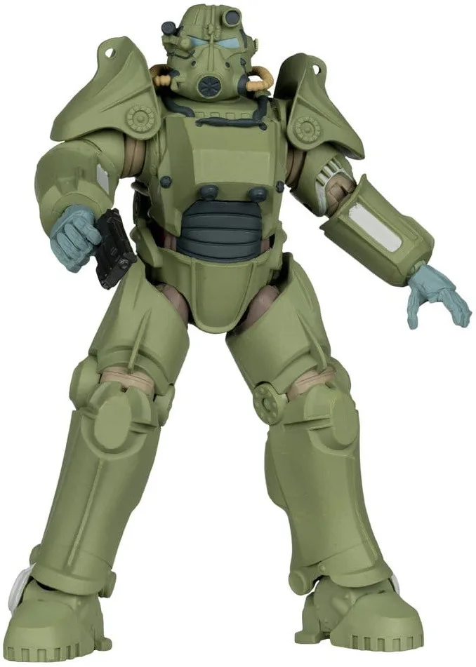 Fallout 76 Gaming Edition Action Figure - T-45 Military Armor (Red Platinum Edition) van McFarlane Toys – productfoto