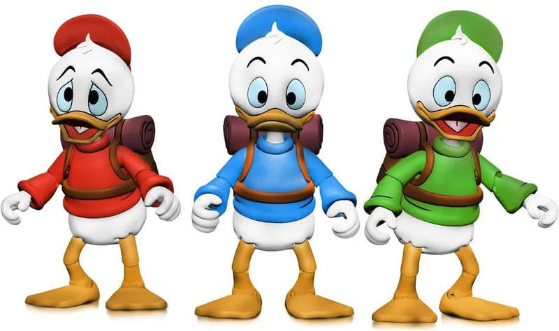 DuckTales Ultimate Action Figures 3-Pack - Huey, Dewey, & Louie van NECA – productfoto