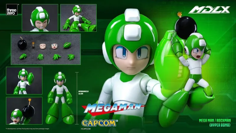 Mega Man MDLX Action Figure - Rockman (Hyper Bomb) van Threezero – productfoto
