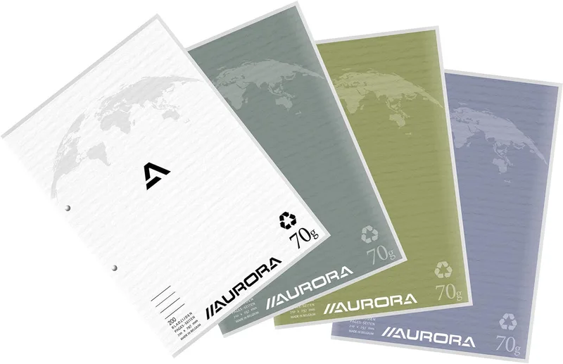 cursusblok A4 70G, gelijnd, met marge, 100 vel by Aurora – product photo