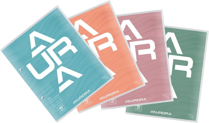 cursusblok, ft 16,5 x 21 cm, 75 vel, 2-gaatsperforatie, commercieel geruit von Aurora – Produktfoto