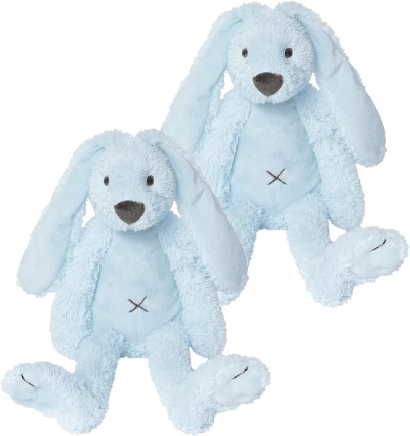 2x stuks happy Horse pluche konijn knuffel Richie - Dieren speelgoed konijnen knuffels by Happy Horse in Blue – product photo