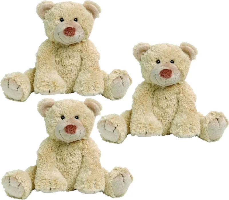 3x stuks happy Horse beige pluche knuffelbeer Boogy 35 cm - Beren dieren speelgoed knuffels från Happy Horse i Flerfärgad – produktbild