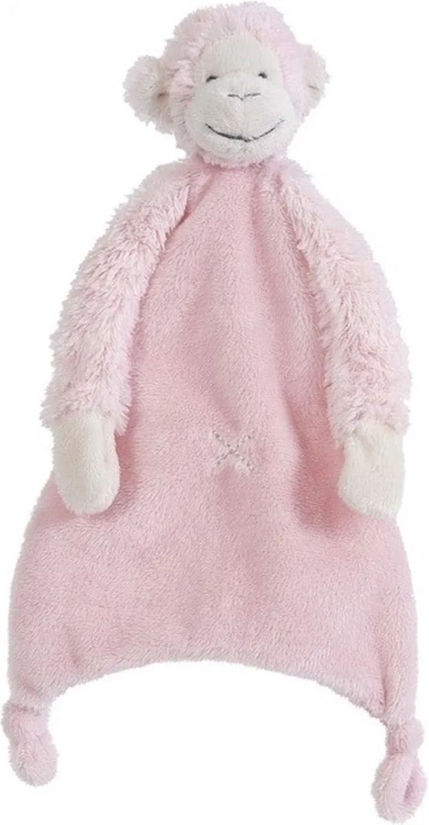 Aap Mickey Knuffeldoekje - Baby cadeau van Happy Horse in Roze – productfoto