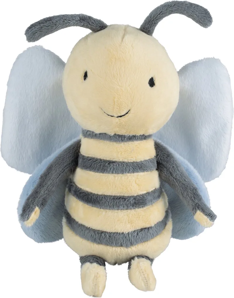 Bij Benja Knuffel 20cm - Blauw/Geel - Baby knuffel fra Happy Horse i Blå – produktbillede