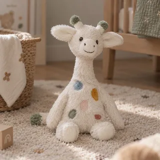 Giraf Gizzy Knuffel 22 cm - Baby knuffel fra Happy Horse i Grå – produktbillede 2 af 2