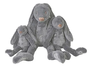 Konijn Richie Knuffel 28cm - Baby knuffel van Happy Horse in Donkergrijs – productfoto 2 van 2