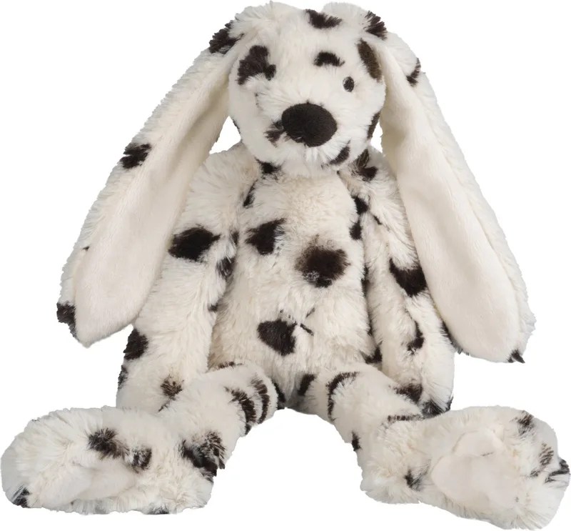 Konijn Richie Knuffel 38cm - Special (wit/zwart) - Baby knuffel de Happy Horse en Blanc, Marron – photo produit