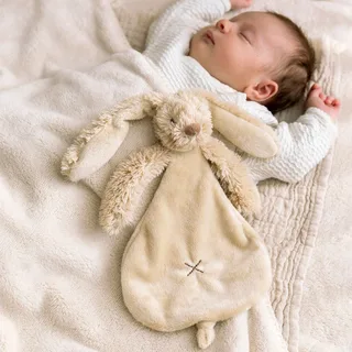 Konijn Richie Knuffeldoekje - Baby cadeau van Happy Horse in Beige – productfoto 3 van 4
