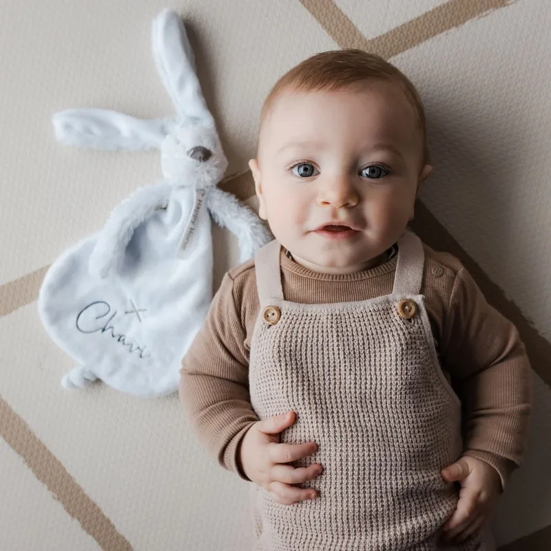Konijn Richie Knuffeldoekje - Baby cadeau van Happy Horse in Blauw – productfoto 4 van 4