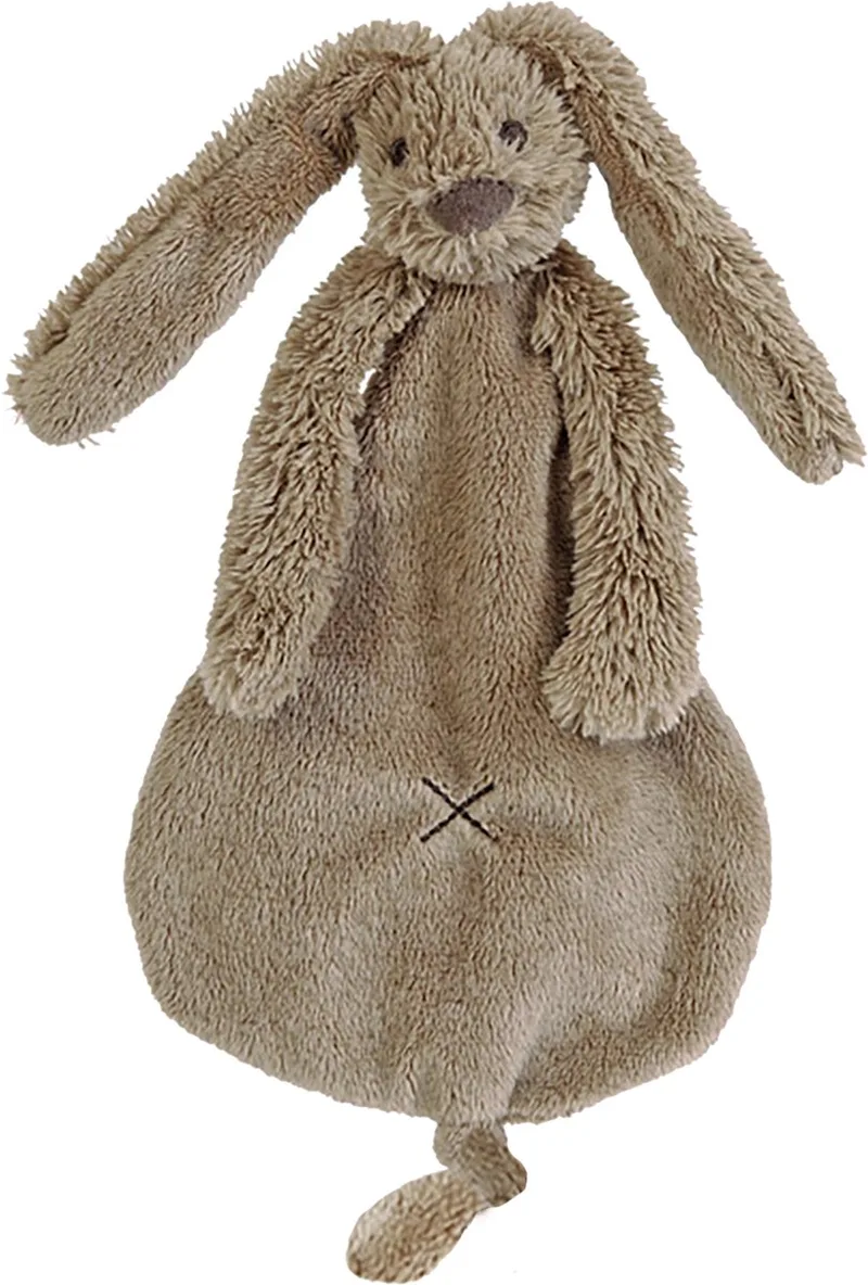 Konijn Richie Knuffeldoekje - Baby cadeau van Happy Horse in Bruin – productfoto
