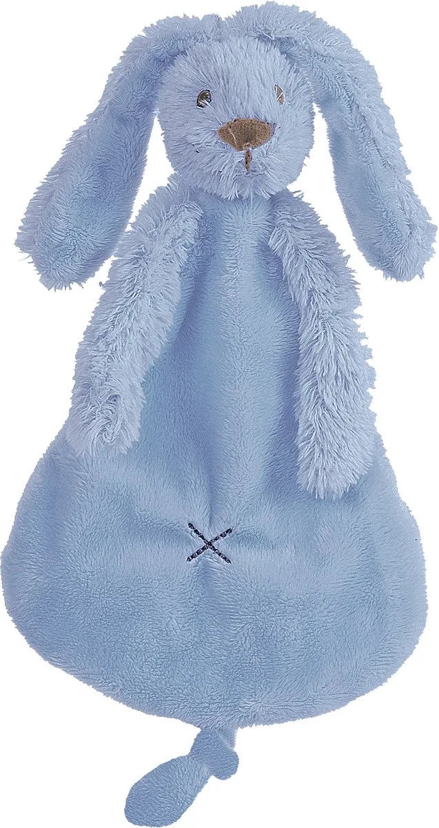Konijn Richie Knuffeldoekje - Baby cadeau van Happy Horse in Donkerblauw – productfoto