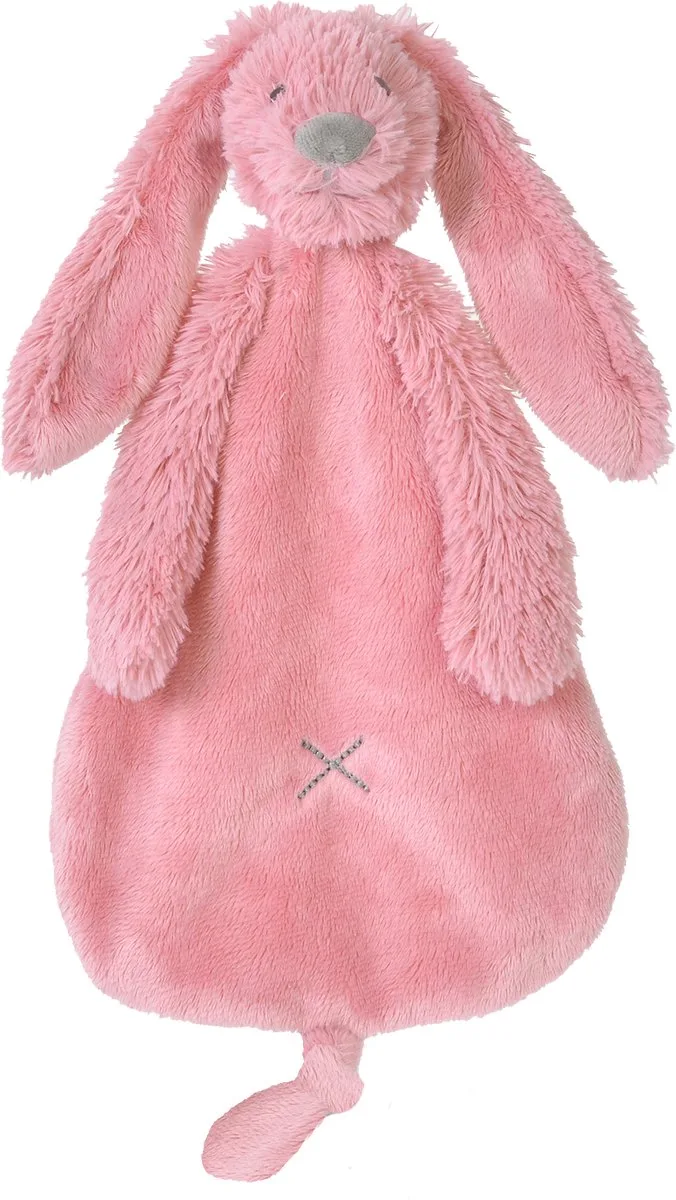 Konijn Richie Knuffeldoekje - Baby cadeau van Happy Horse in Donkerroze – productfoto