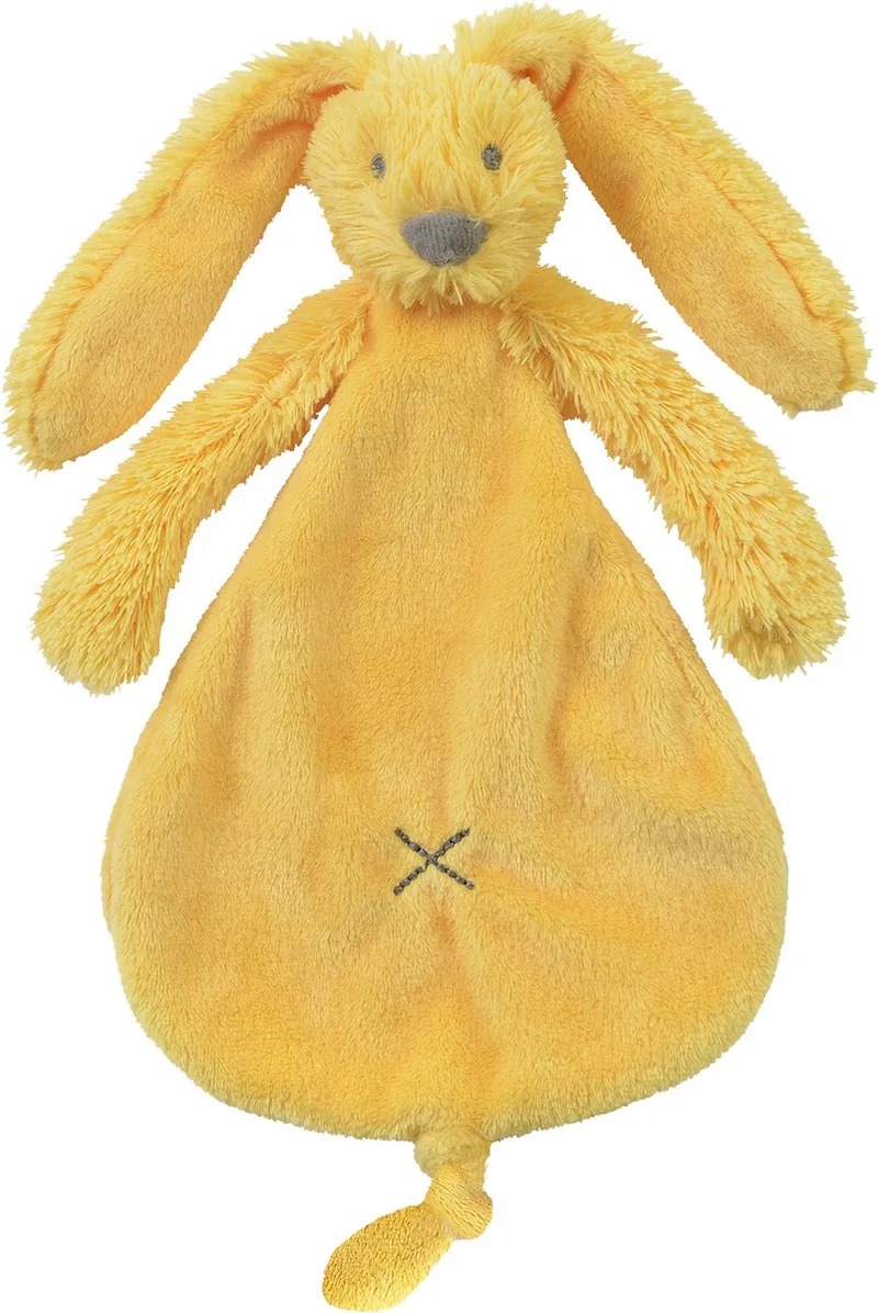 Konijn Richie Knuffeldoekje - Baby cadeau van Happy Horse in Geel – productfoto