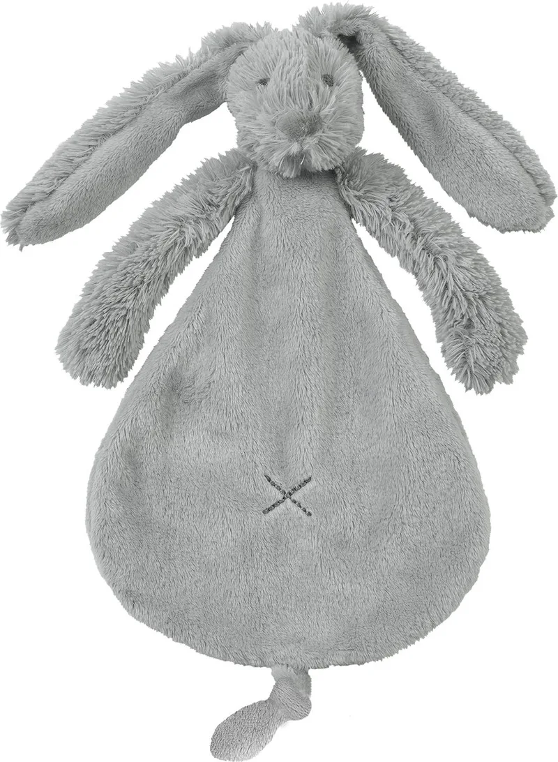 Konijn Richie Knuffeldoekje - Baby cadeau van Happy Horse in Grijs – productfoto