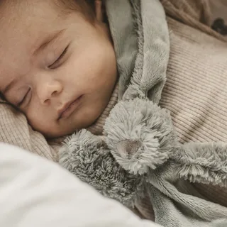 Konijn Richie Knuffeldoekje - Baby cadeau van Happy Horse in Groen – productfoto 2 van 2