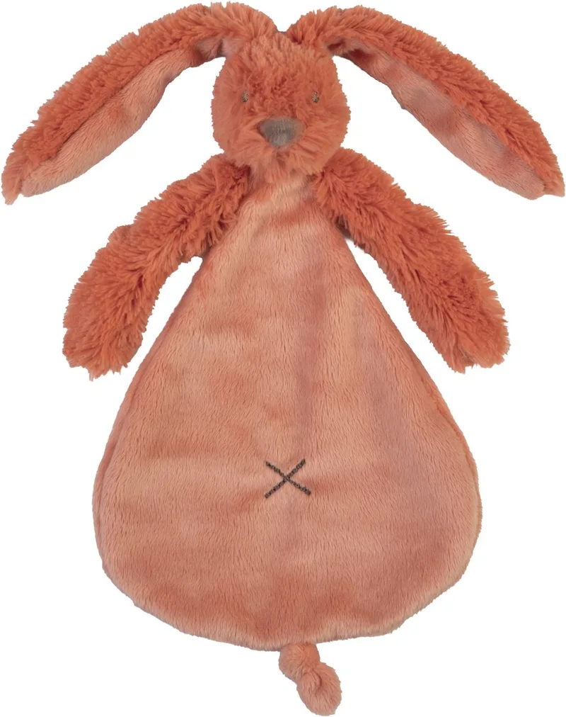 Konijn Richie Knuffeldoekje - Baby cadeau van Happy Horse in Oranje – productfoto