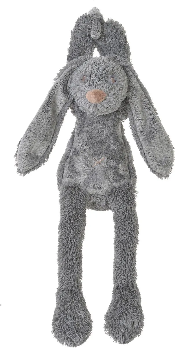 Konijn Richie Muziekknuffel - Baby cadeau van Happy Horse in Donkergrijs – productfoto