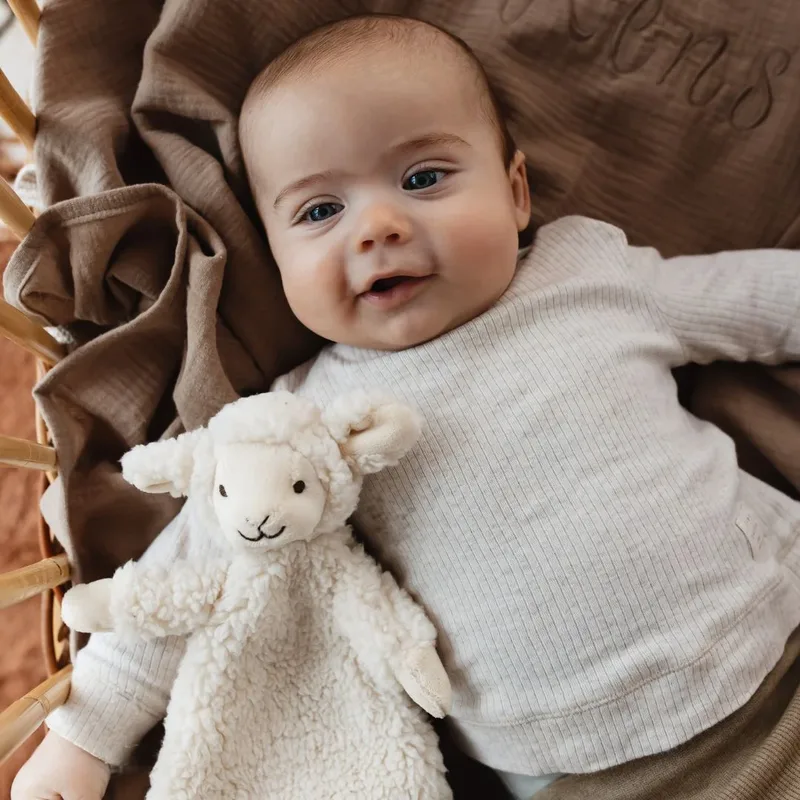 Lam Leo Knuffeldoekje - Baby cadeau van Happy Horse in Wit – productfoto 2 van 4