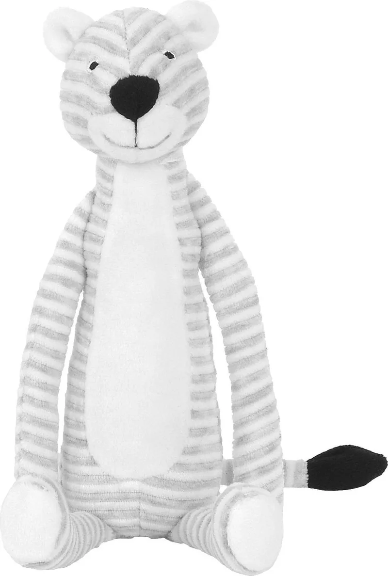 Panter Polo Knuffel 38cm - Wit/Grijs - Baby knuffel van Happy Horse in Wit – productfoto