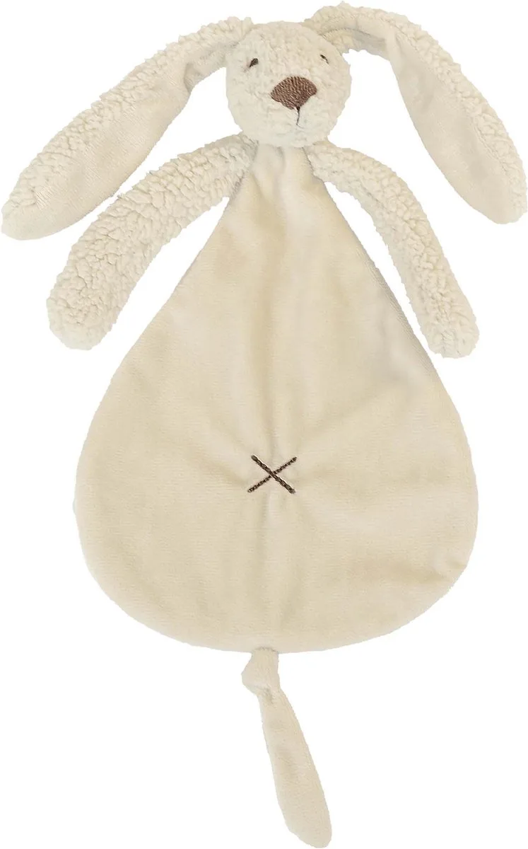 Recycled Konijn Richie Knuffeldoekje - Baby cadeau by Happy Horse in Beige – product photo