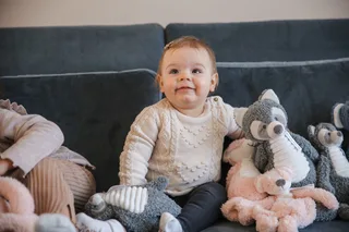 Stinkdier Knuffeldoekje - Baby cadeau van Happy Horse in Roze – productfoto 3 van 4