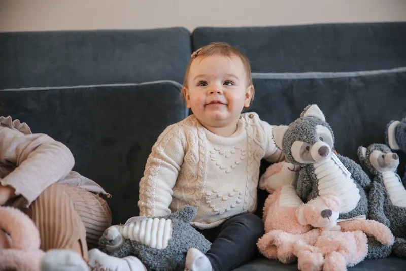 Stinkdier Knuffeldoekje - Baby cadeau van Happy Horse in Roze – productfoto 3 van 4